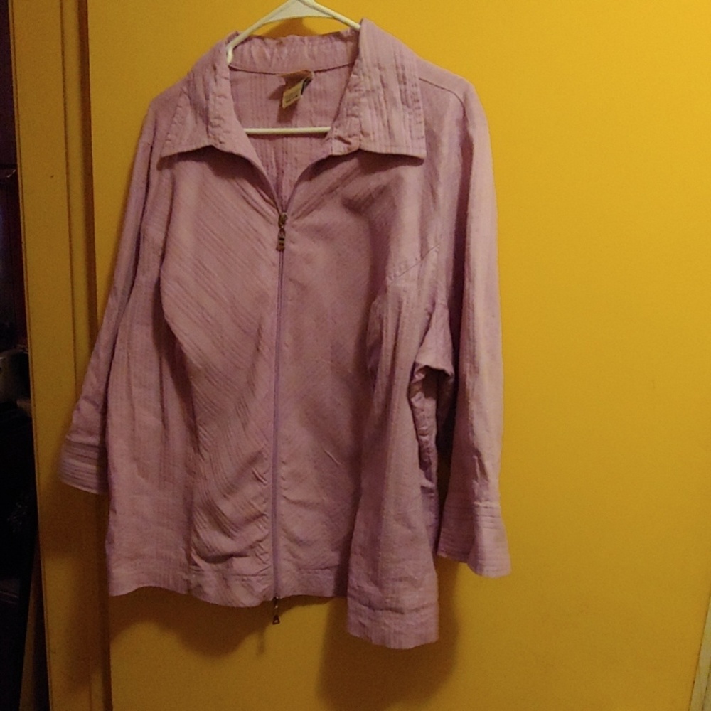 Purple zip up jacket/blouse